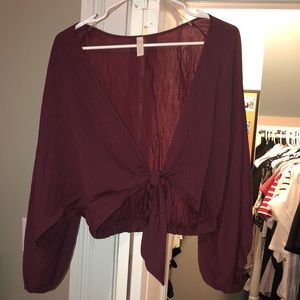 Maroon night out top